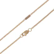 1.5mm 14k Rose Gold Chain with XOXO Bar