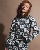 Adult Unisex Crewneck - Washed Skelly Check
