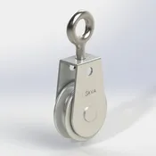 CP Series Bracket Pulley, Plated Steel, Eye Mount
