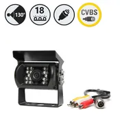 130° Backup Camera with 18 Infrared Illuminators (RCA Connectors)