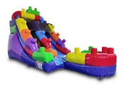 12' Blocks Inflatable Slide Wet/Dry