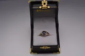 Vintage Yellow Gold Sapphire and Diamond Ring