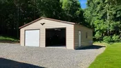 30x35x9 Metal Garage - Vertical Roof - Eagle Carports