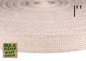 1 Inch Hemp Webbing | 50 Meter Coil Natural Romanian