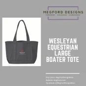 Wesleyan Equestrian Large Boater Tote