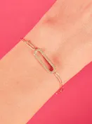 14k Diamond Oval Link Bracelet