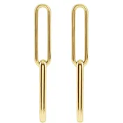 Elongated Flat Link Earrings