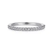 14k White Gold Straight Diamond Wedding Band – AN7610W44JJ