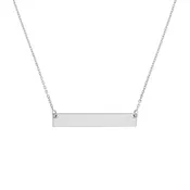 14K White Gold Name Plate Necklace