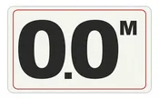 0.0 M - Adhesive Depth Marker - 10 Inch x 6 Inch with 4 Inch Lettering