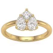 0.79ct 14K Yellow Gold Lab Grown Diamond Ring Size 6.5