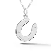 14k White Gold Large Horseshoe Charm