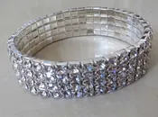 4-row stretch bracelet rhinestone jewelry for bodybuilding competition bikini competition and figure competition