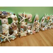 Beach Decor "BEACH" Shell Letters - Beach Multicolored Seashell Letters — Candy's Cottage