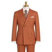 Amber Double-Breasted Regular Fit Suit – Capri Collection