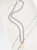 16” Curb Chain Necklace with Puffy Heart