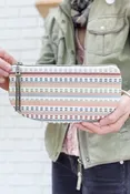 Stripes & Dashes Clutch