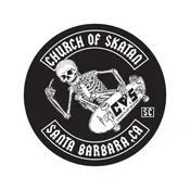 Church Skeleton Black 4" Sticker