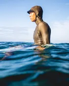 Double Shaka Sun Blocka L/S Surf Hood - Dark Olive