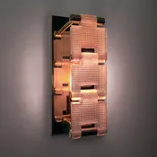 Conveyor Sconce | Cast Glass and Brass Wall Lighting by Neptune Glassworks, Los Angeles | NEPTUNE GLASSWORKS