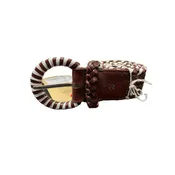 16 Ply Handwoven Belt Bruciato/White