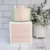 Magnolia Peony Classic Glass 2 Wick Soy Candle