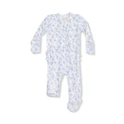 Angel Dear 2-Way Zipper Footie Baby One-Piece Romper Sleepwear with Lace Detail
