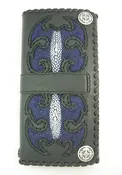 Blue Stingray Leather Wallet