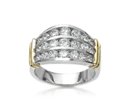 3-Row Diamond Band in Channel Setting