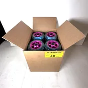 BLEMISHED | PROTO - Plasmas 110mm x 24mm (Transparent on Neon Pink)[CASE PACK - 40 Wheels ea.)