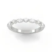 Marquise and Round Diamond Band