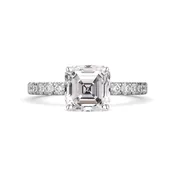Amore Collection Asscher Cut Engagement Ring Setting