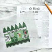 3D Journaux de Paris 18 mesh Needlepoint Canvas