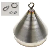 B4 - Hollow 6” Stainless Steel Inverted Cone Bob