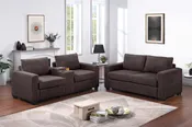 2-Pc Sofa Set - Chocolate