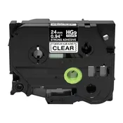 Brother HGeS1515PK BLACK on CLEAR HGe Tape-EX Strength, 5PK .94''