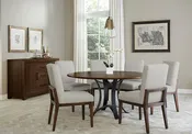 48 INCH ROUND TABLE W/ METAL BASE