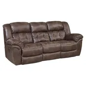 129-30-21 HomeStretch Reclining Fabric and Leather Look Sofa