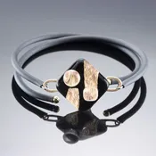 Art Deco Wrap Bracelet Woven in 14K Yellow & Rose Gold Fill