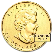 1/2 oz Gold Maple Leaf (Year Varies – Sealed)