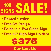 22 x 28 Fold-Over Sign Special