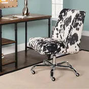 Chaise de bureau motif vache violet