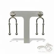 14K White Gold Mobil Earrings with friction backs