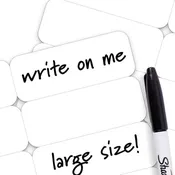 Large Writable Iron-On Name Labels for Clothing with Permanent Laundry Marker