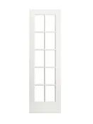 10 Lite French Primed Interior Clear Glass Door