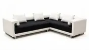 S3041 2PC. Contemporary Leather Sectional sofa set with curved back design — Stendmar