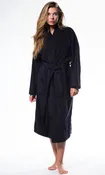 100% Turkish Cotton Black Terry Kimono Bathrobe