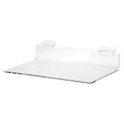Acrylic slatwall shelf – 8″d x 12″w x 3/16″ thick