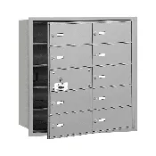 10 Door Front Loading 3610 Salsbury 4B+ Horizontal Mailboxes (9 Tenant Doors and 1 Master Door)