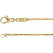 10K Yellow Gold 1.2 mm Wheat Chain